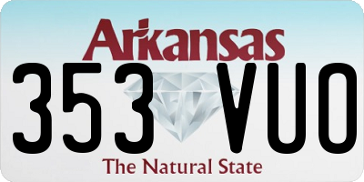 AR license plate 353VUO
