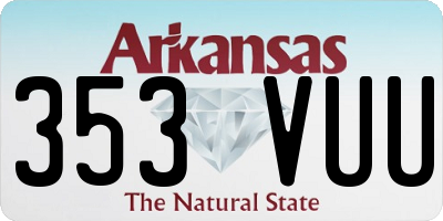 AR license plate 353VUU