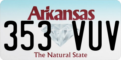 AR license plate 353VUV