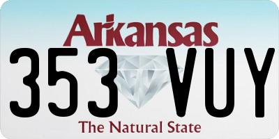 AR license plate 353VUY