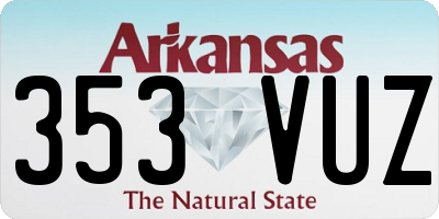 AR license plate 353VUZ