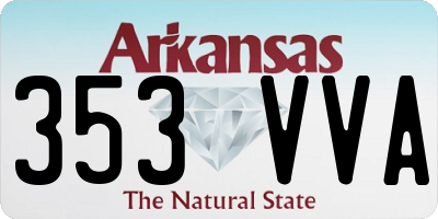 AR license plate 353VVA