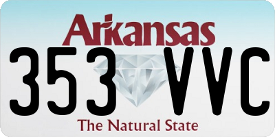AR license plate 353VVC