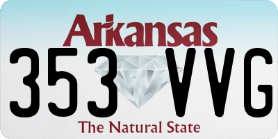 AR license plate 353VVG