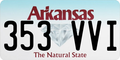 AR license plate 353VVI
