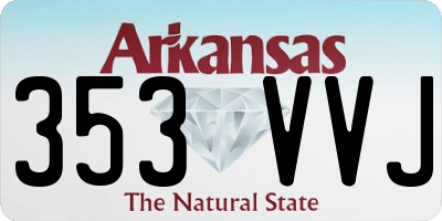 AR license plate 353VVJ