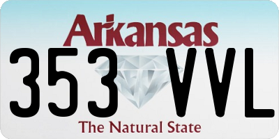 AR license plate 353VVL