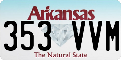 AR license plate 353VVM