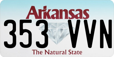 AR license plate 353VVN