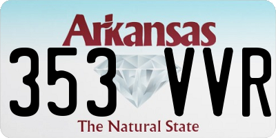 AR license plate 353VVR