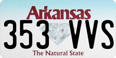 AR license plate 353VVS