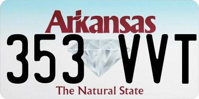 AR license plate 353VVT