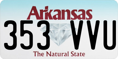 AR license plate 353VVU