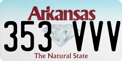 AR license plate 353VVV