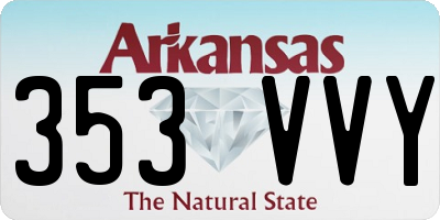 AR license plate 353VVY