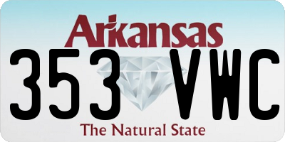 AR license plate 353VWC
