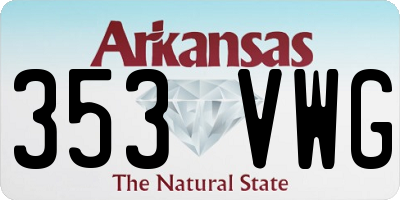 AR license plate 353VWG