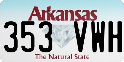 AR license plate 353VWH