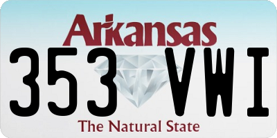 AR license plate 353VWI