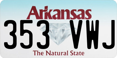 AR license plate 353VWJ