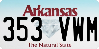 AR license plate 353VWM