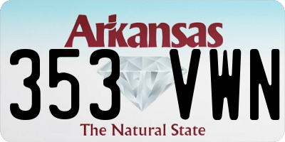 AR license plate 353VWN
