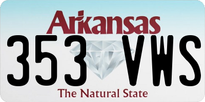 AR license plate 353VWS