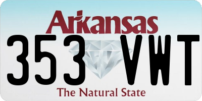 AR license plate 353VWT