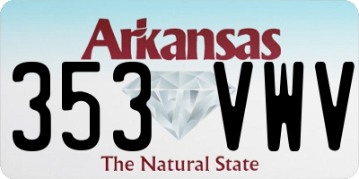 AR license plate 353VWV