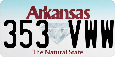 AR license plate 353VWW