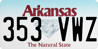 AR license plate 353VWZ