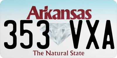 AR license plate 353VXA