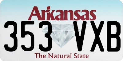 AR license plate 353VXB