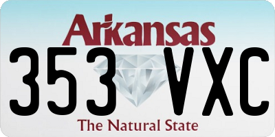 AR license plate 353VXC