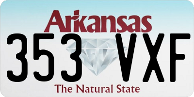 AR license plate 353VXF