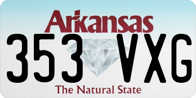 AR license plate 353VXG