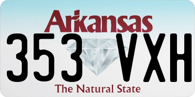 AR license plate 353VXH