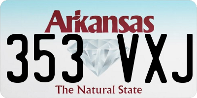 AR license plate 353VXJ