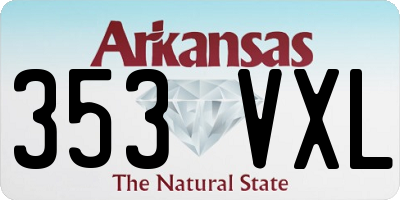 AR license plate 353VXL