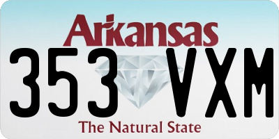 AR license plate 353VXM