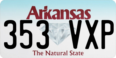 AR license plate 353VXP
