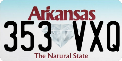 AR license plate 353VXQ