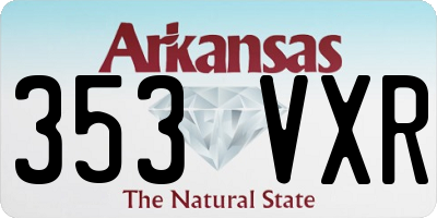 AR license plate 353VXR