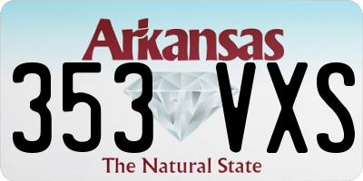 AR license plate 353VXS