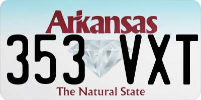 AR license plate 353VXT