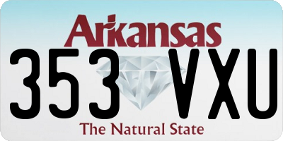 AR license plate 353VXU