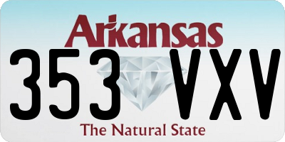 AR license plate 353VXV