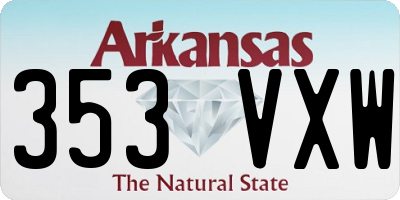 AR license plate 353VXW