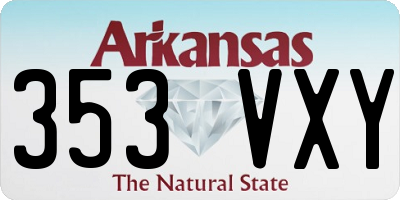 AR license plate 353VXY
