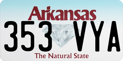 AR license plate 353VYA